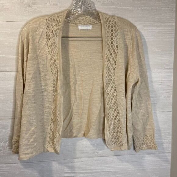 Charter Club Women's Open Front Casual Knit Cardigan Classic Long Sleeve sweater - Picture 3 of 6